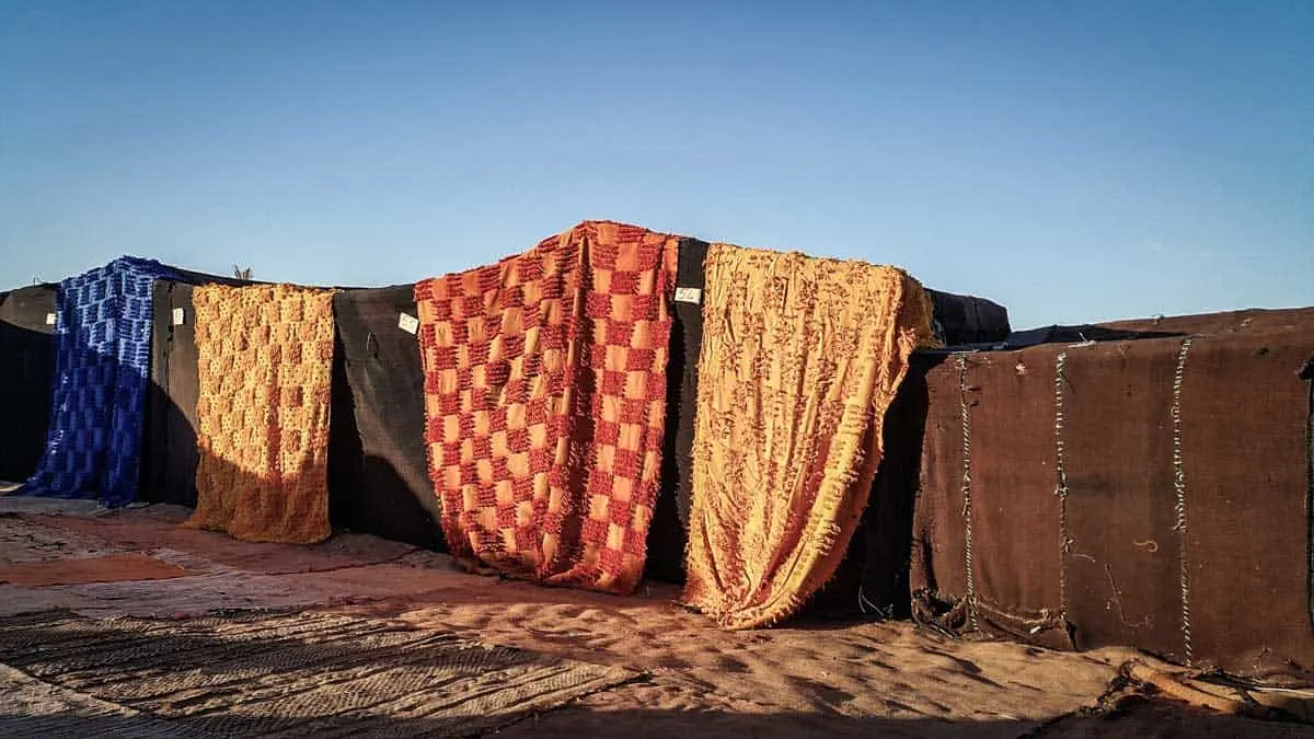 Moroccan tents in Sahara Desert