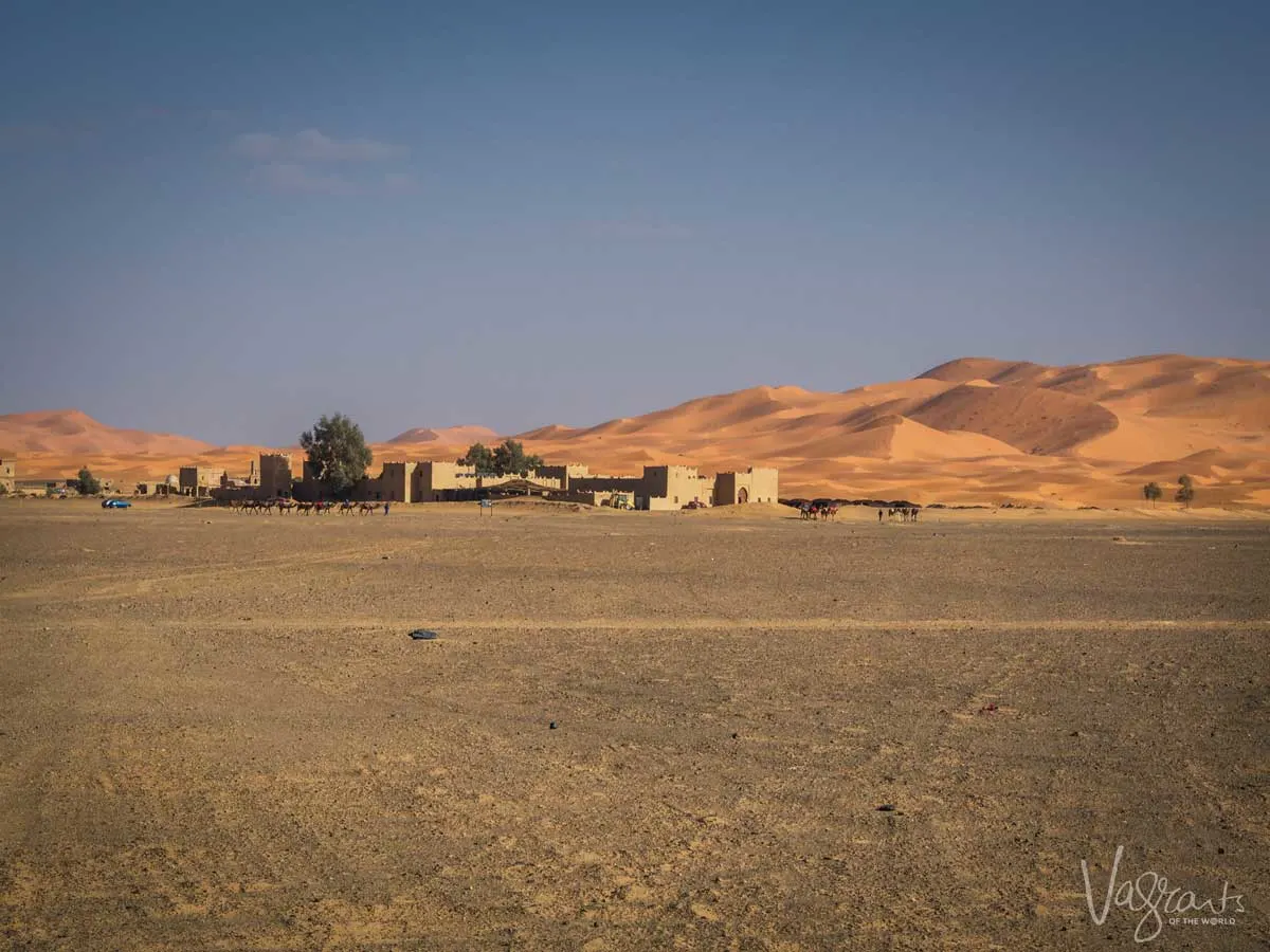 Sahara Desert Tours dunes and ancient castle