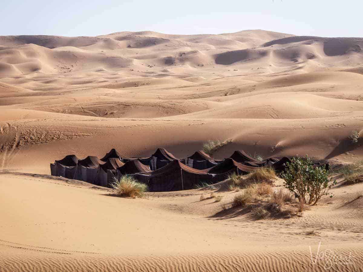  Desert camp in the Sahara Desert in Morocco.