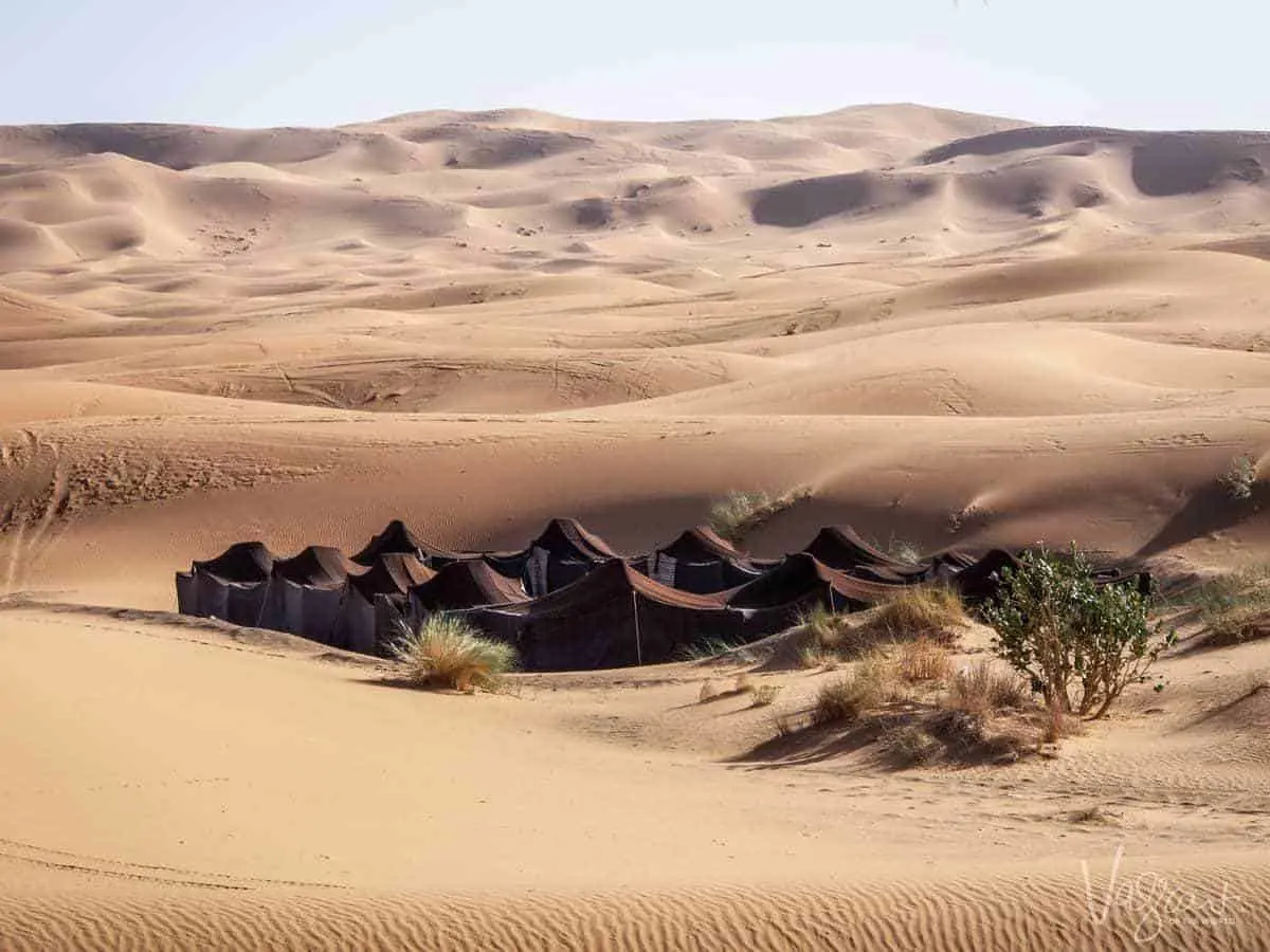  Desert camp in the Sahara Desert in Morocco.
