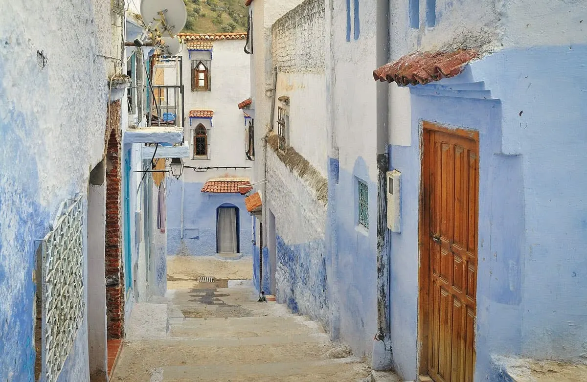 Chefchaouen Morocco alleyway