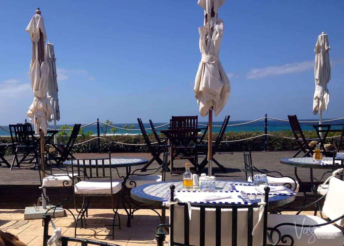 View from L'Ocean Restaurant Sidi Kacem beach Tangier Morocco