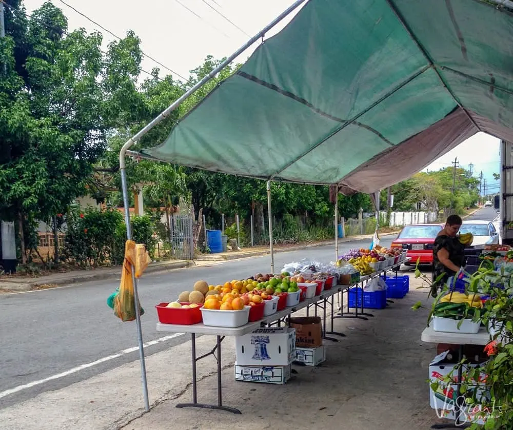 Street Fruit Market Vieques Island