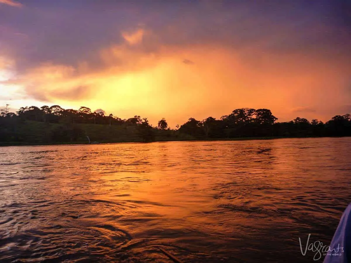 Sunset on the Rio San Juan Nicaragua