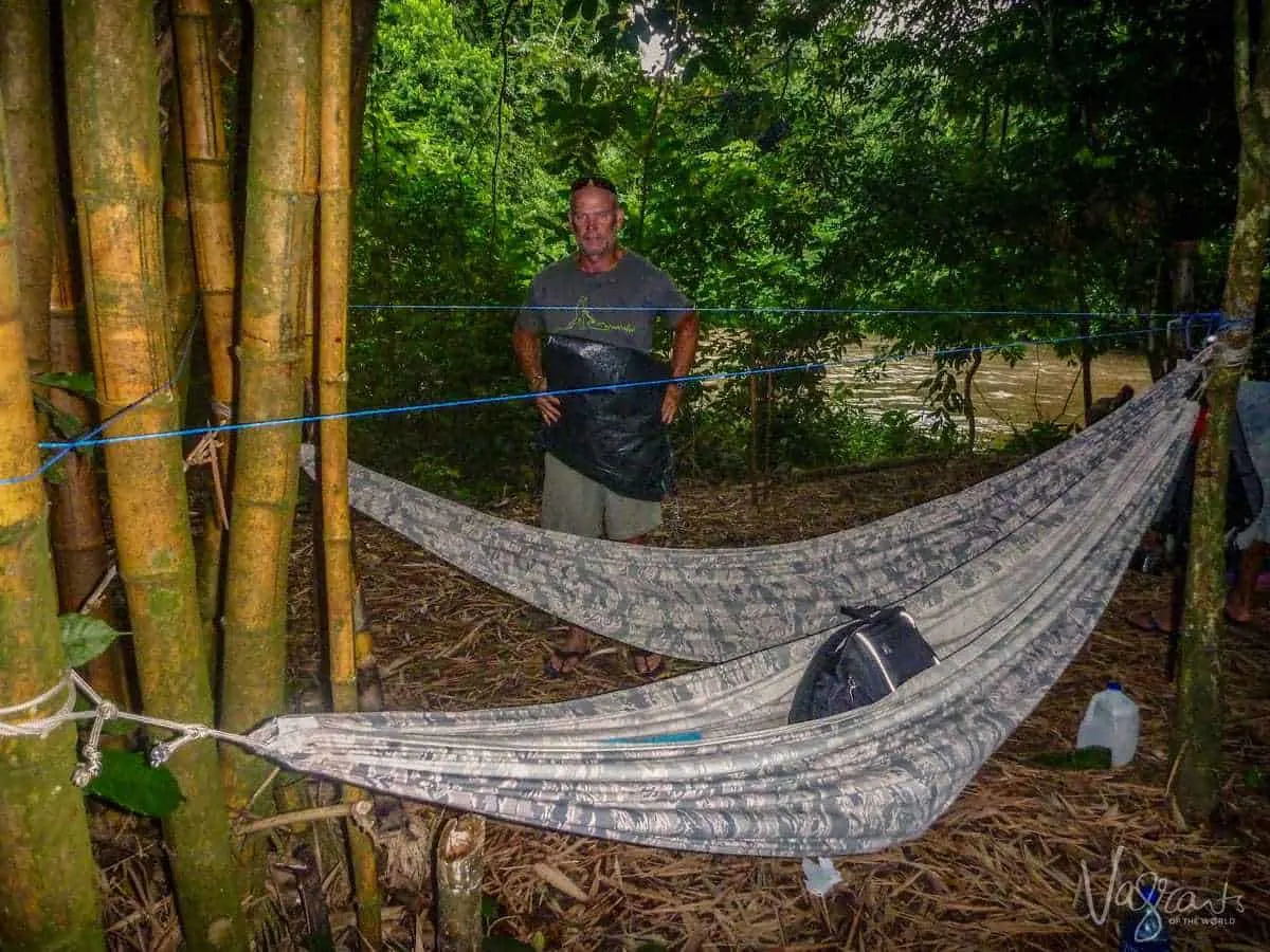 Camping on the Rio San Juan Nicaragua