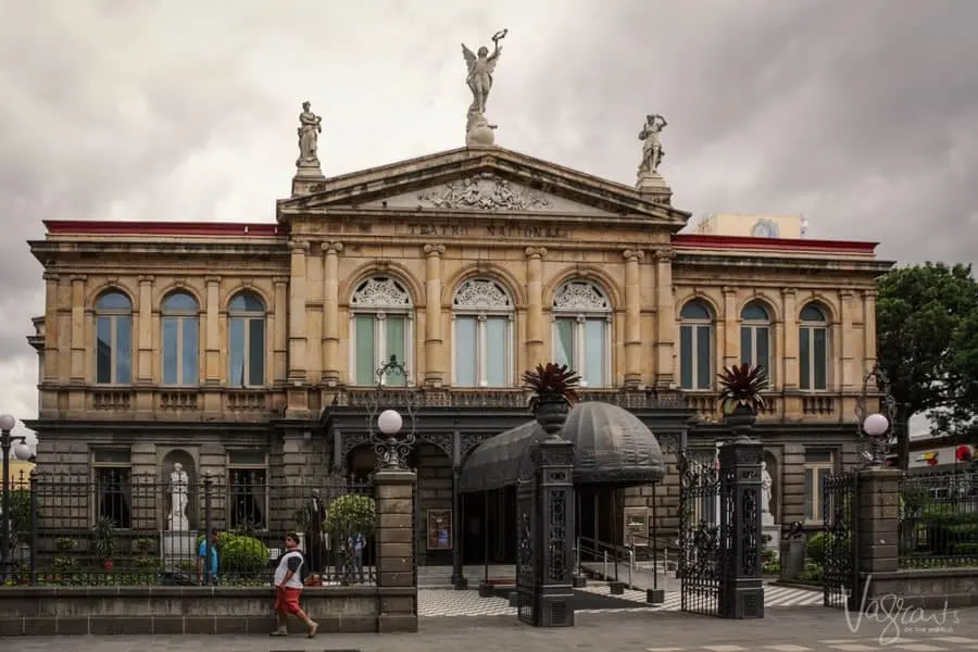 The exyerior of the National Theatre San Jose Costa Rica.