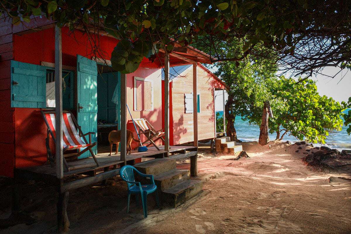 pink Nicaragua beach hut 