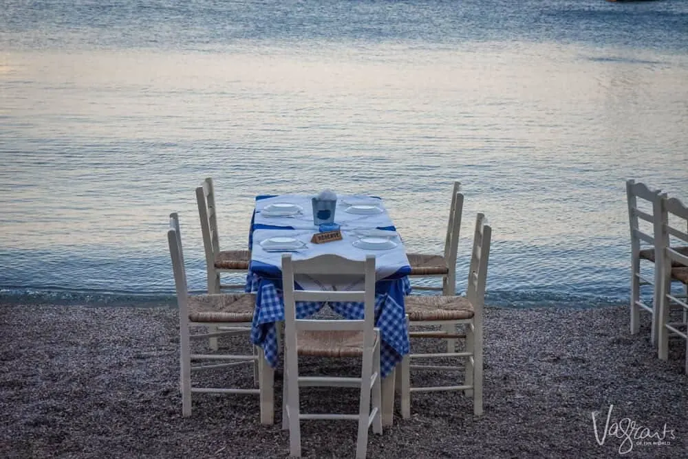 Beach Dining Leros Island Greece