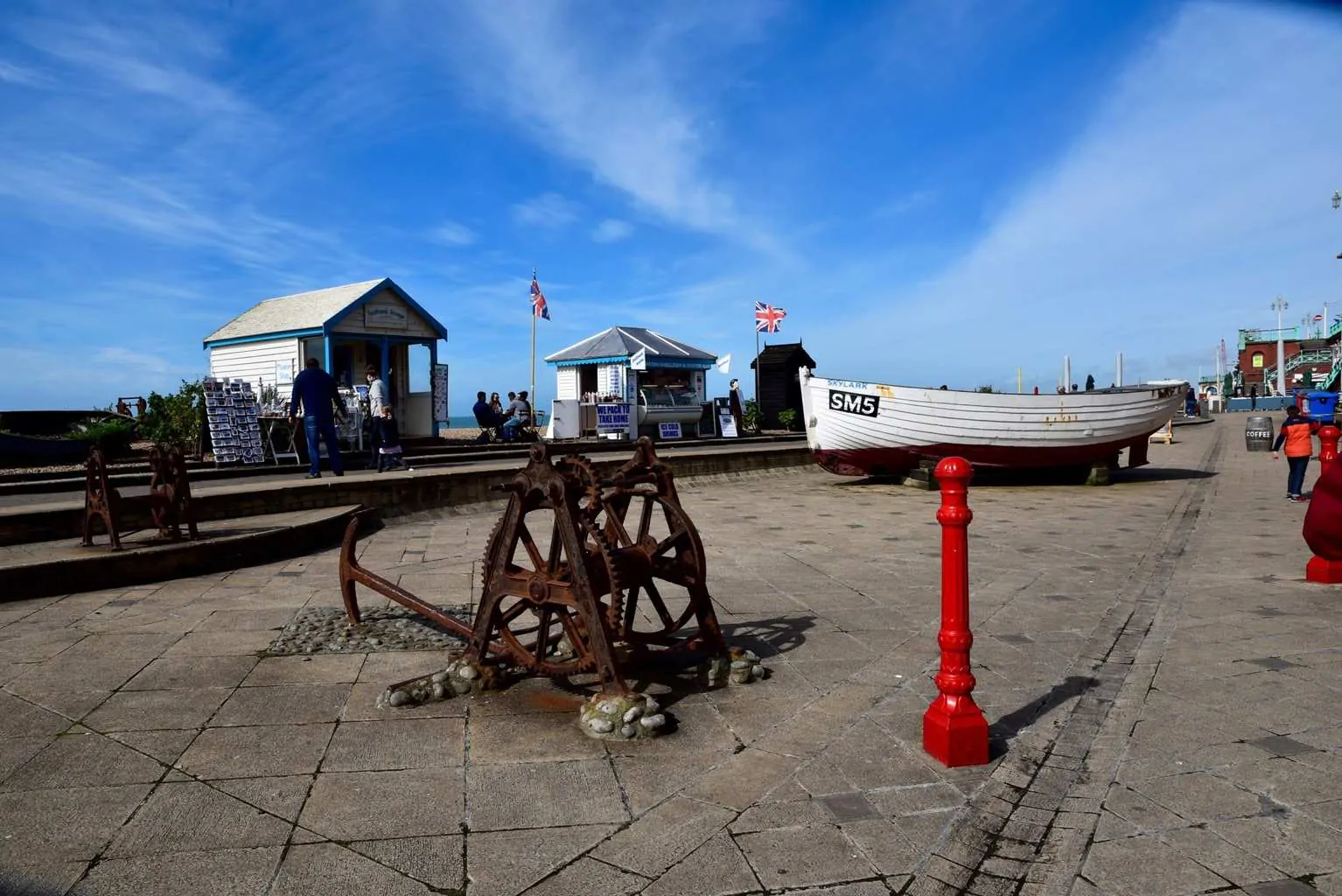 Boats and dock Brighton Beach England