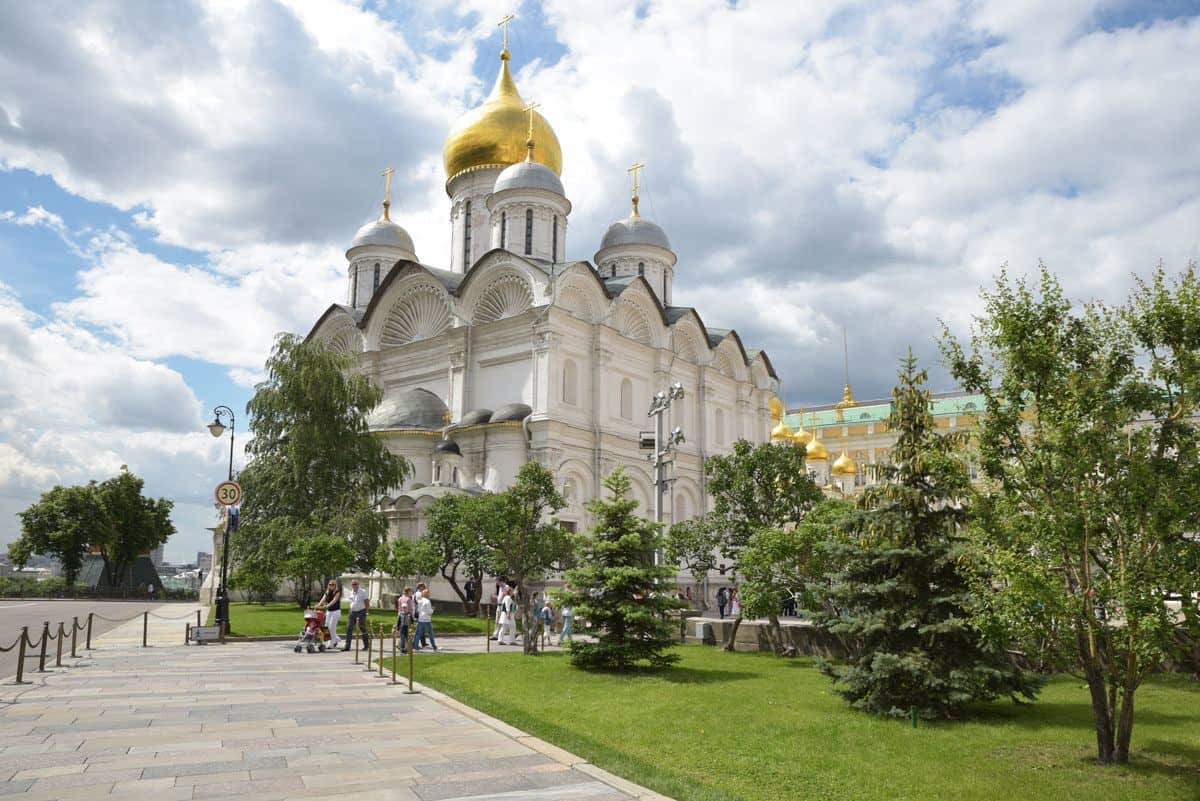 Russian orthodox church with golden dome. Things to know about the Russian Visa Application process when planning a trip to Russia where you can see magnificent sights such as the Kremlin