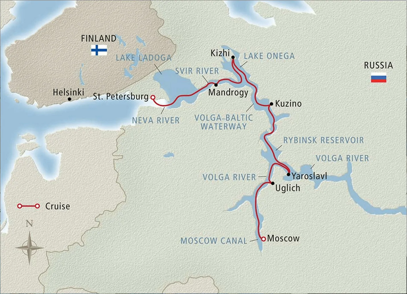 Viking Cruises Waterways Of The Tsars itinerary