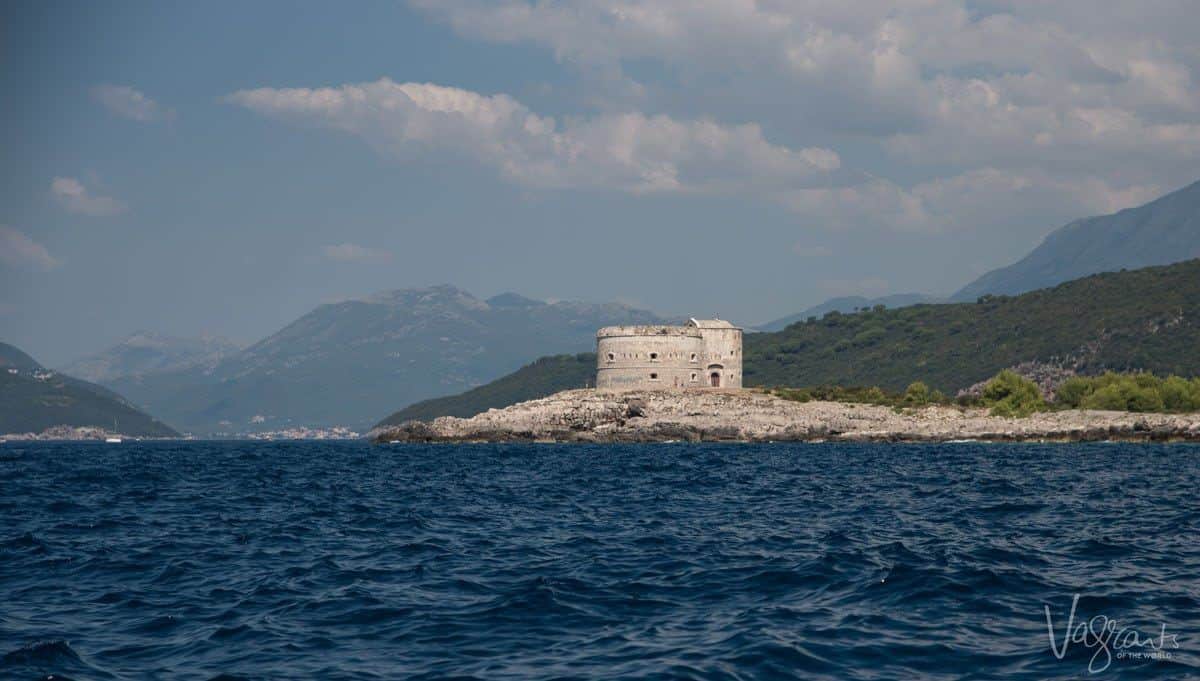 Mamula Island in Montenegro with the old fort that served as a prison. 