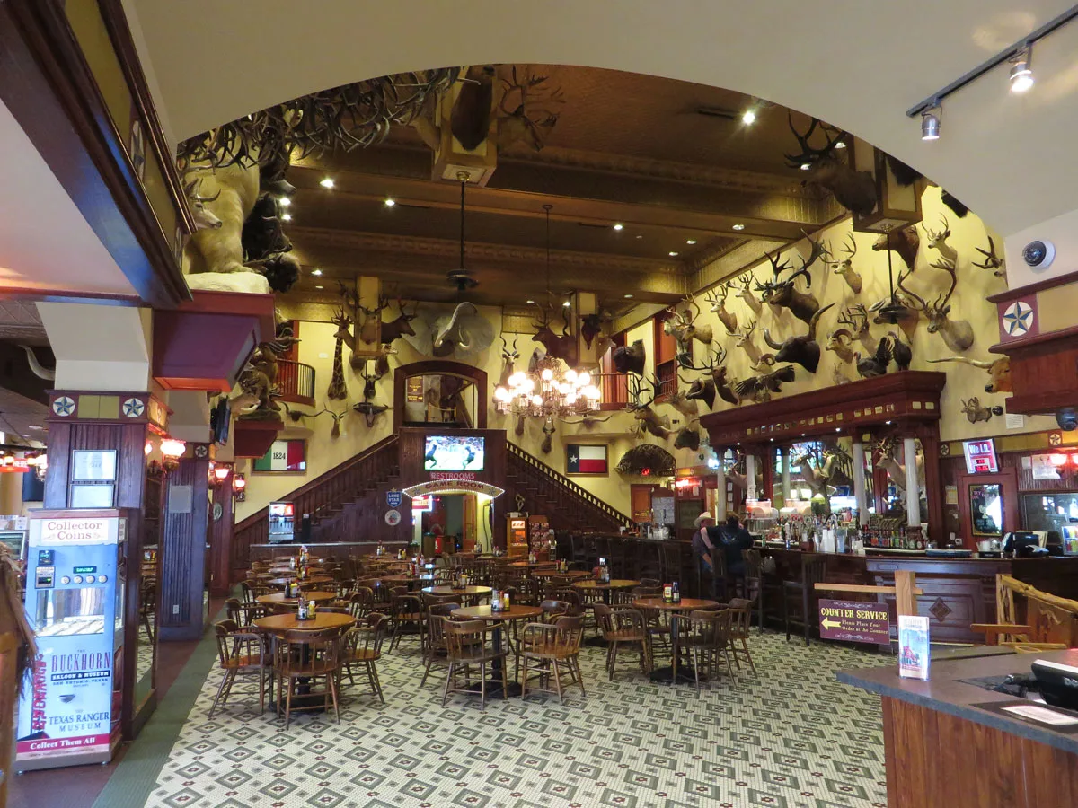 Inside the Buckhorn Saloon in San Antonio.