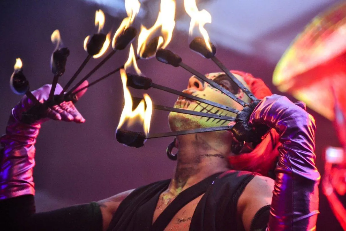 Fire breather at a San Antonio Festival. 