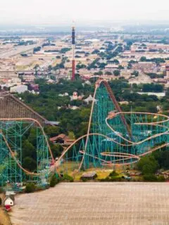 Aerial view of Arlington theme park.