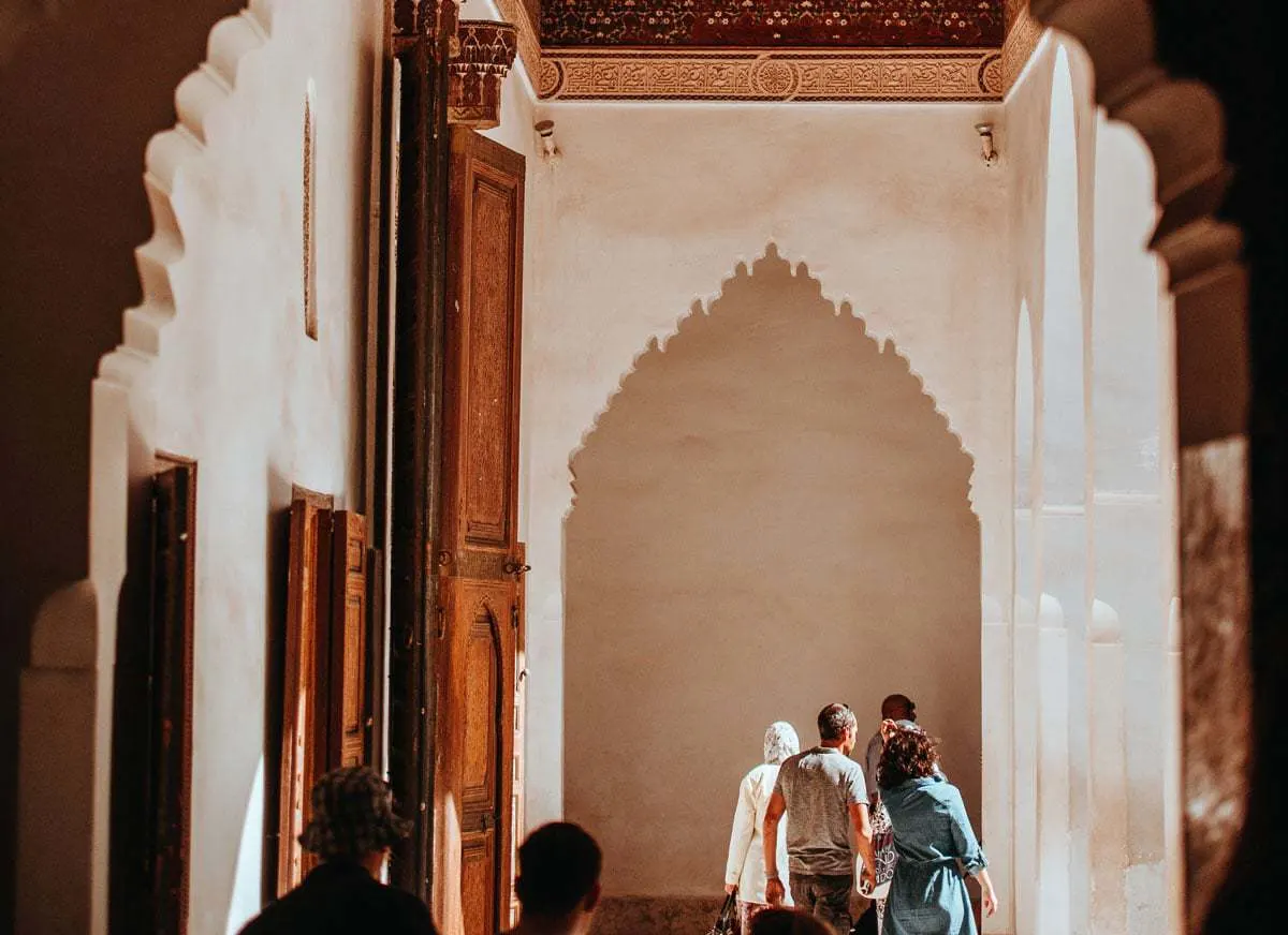 People in Fez medina morocco