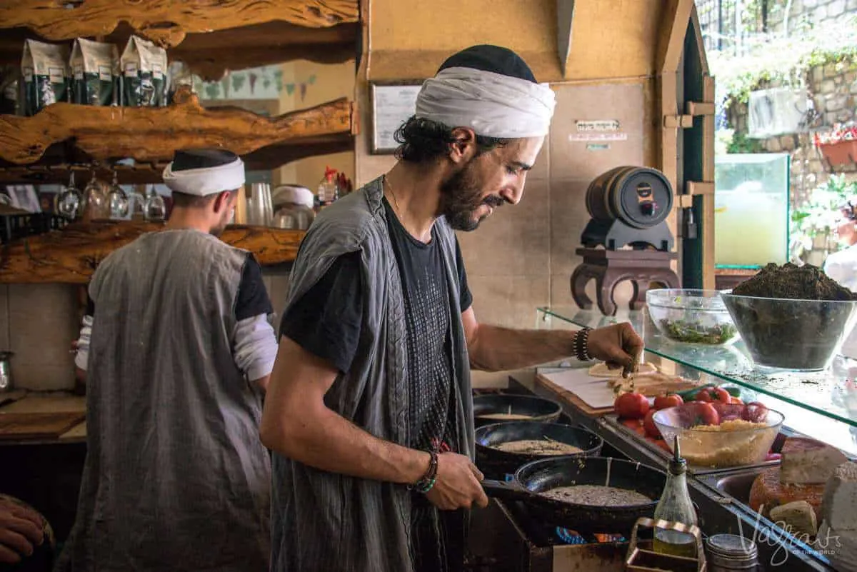 Tours of Israel - Cooking Lahoh In Safed Israel