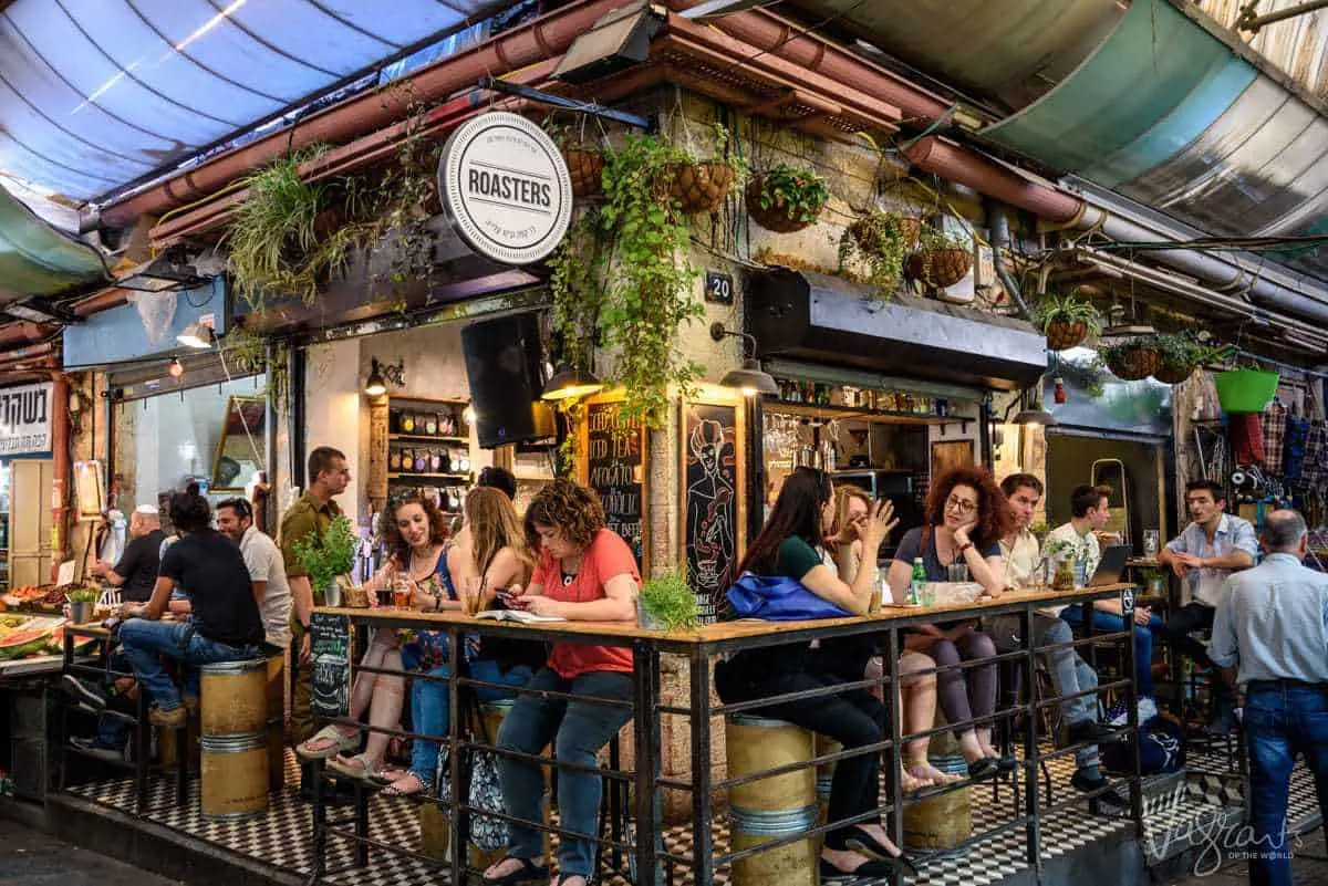 Photos of Israel - Pop up bars have become popular in Machane Yehuda Market