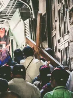 Pilgrimage to Israel - Walking the Via Delorosa where jesus walked. The stations of the cross