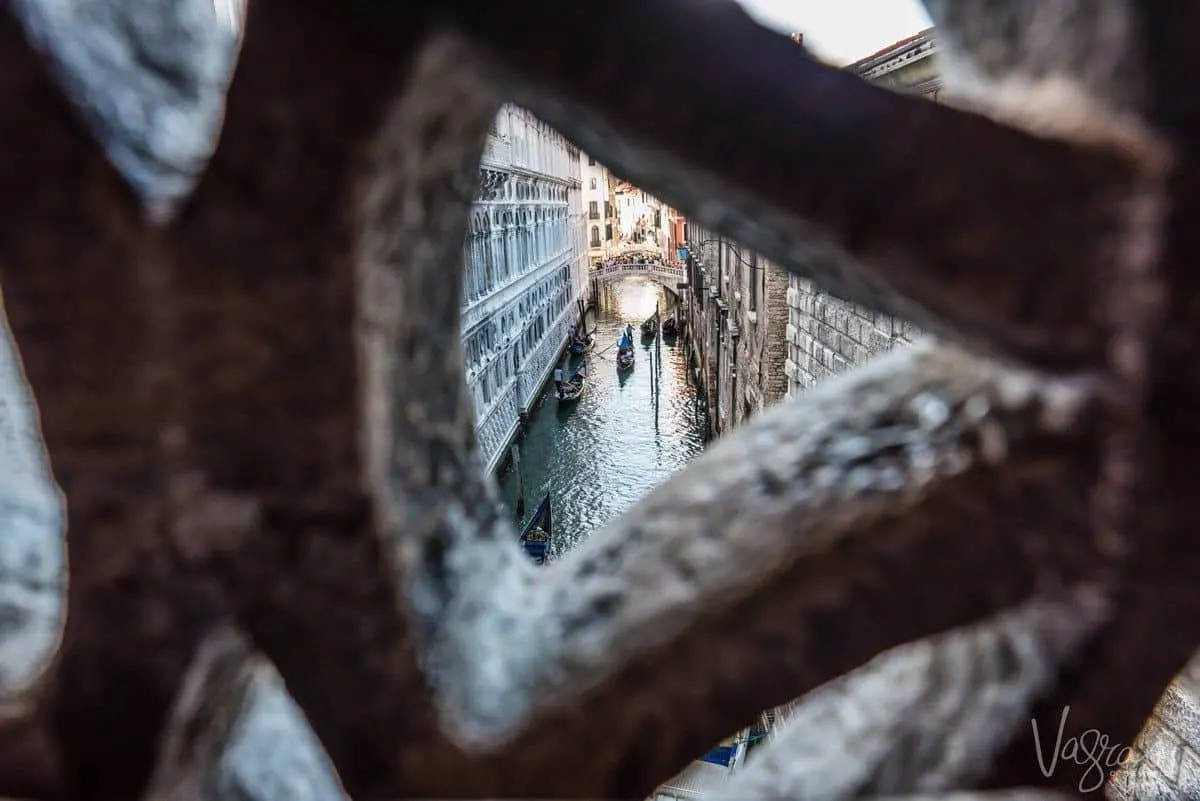 Views of the Venice canals From the Bridge of Sighs.