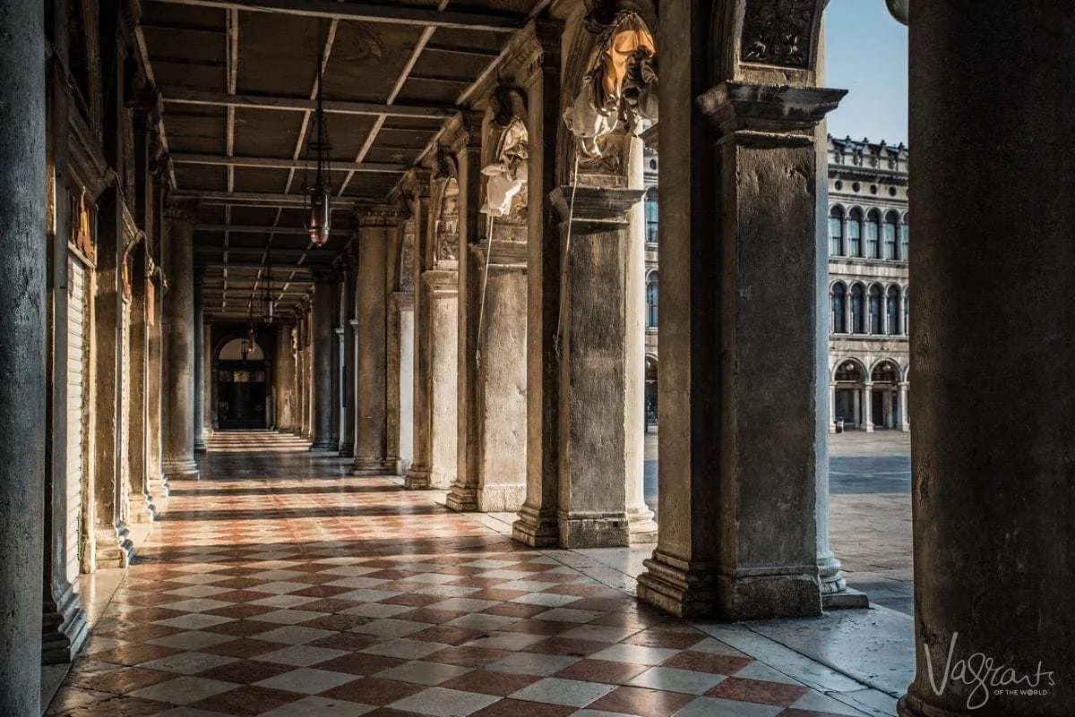 Piazza San Marco in Venice in the early morning, almost empty of crowds.