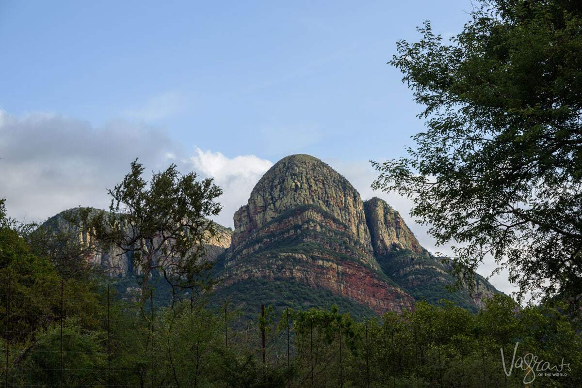 A mountain view through the forest one of the many great sights to see on your Panorama Route itinerary.