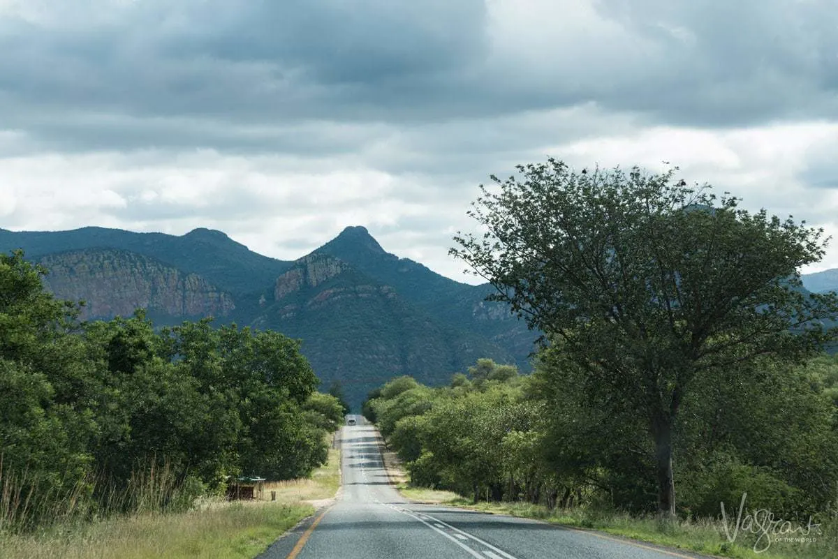 A long stretch of road along the Panorama Route from Johannesburg to Kruger National Park, South Africa. How long does it take to drive the Panorama Route, you can do it in 1 day