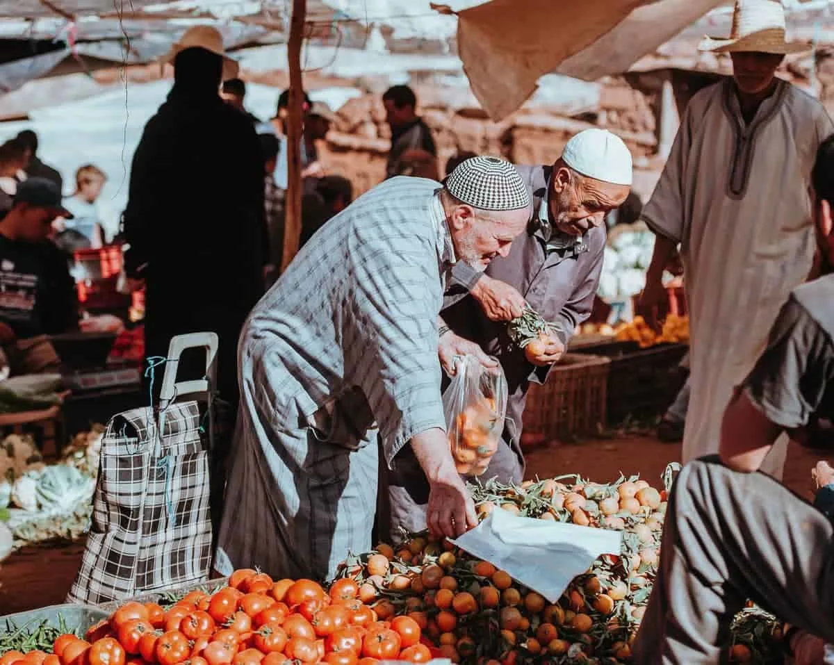 moroccan men at the market - Moroccan Packing list