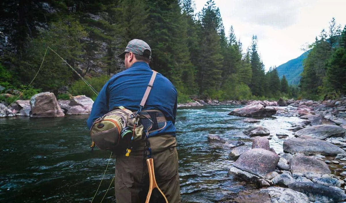 Fisherman in Banff, Canada.