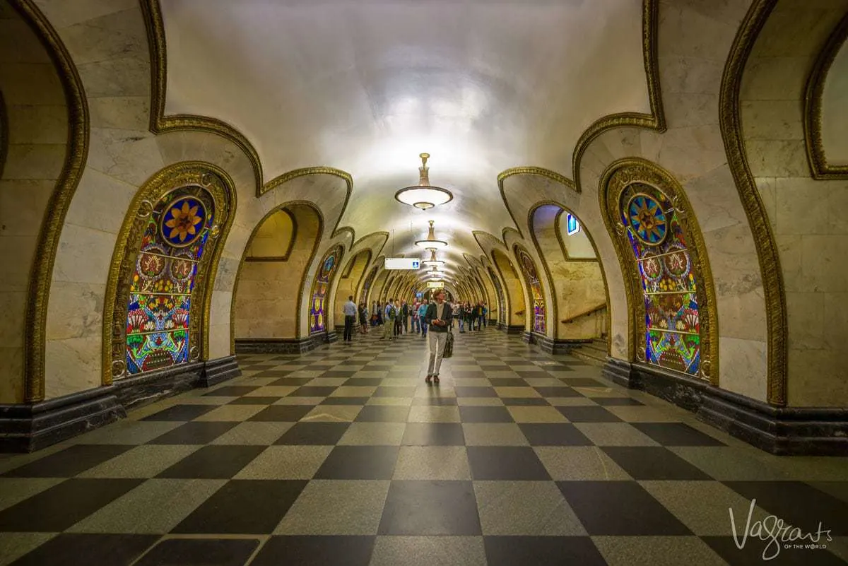 Novoslobodskaya Metro Station Moscow. you may ask what is Moscow Russia known for? well metro stations for a start.