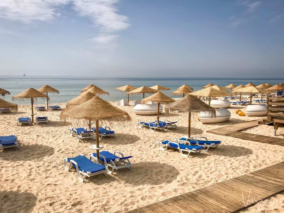 Organised beach in the Algarve Portugal. Do you worry about keeping your valuables safe at the beach?