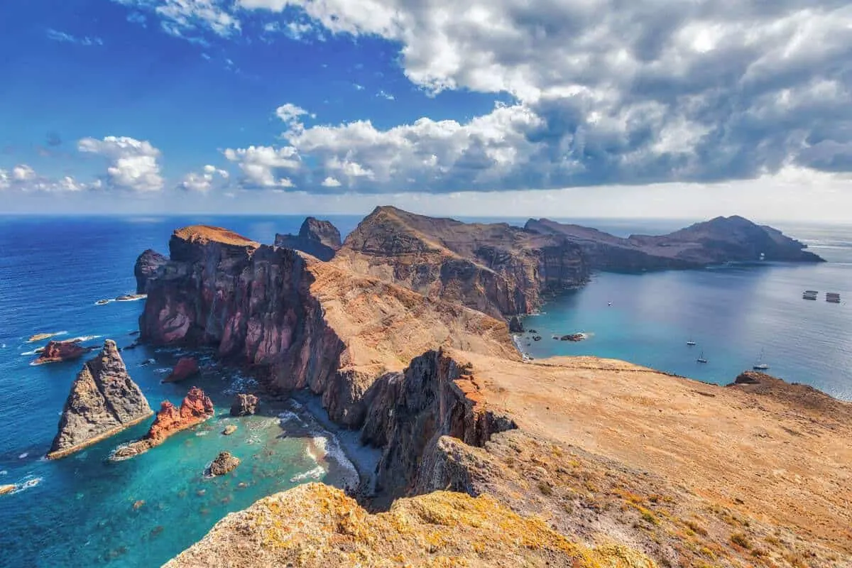 The rugged coast of Madeira Island, in Portugal