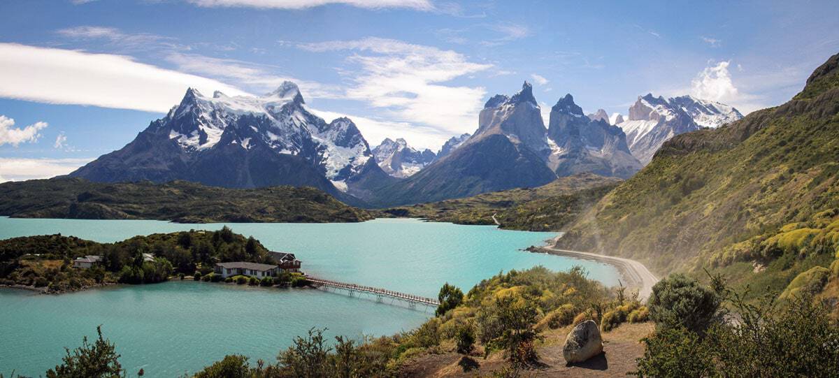 Mountains and Glacial lakes in Patagonia