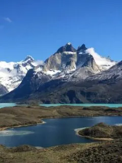 Mountains and Glacial lakes in Patagonia