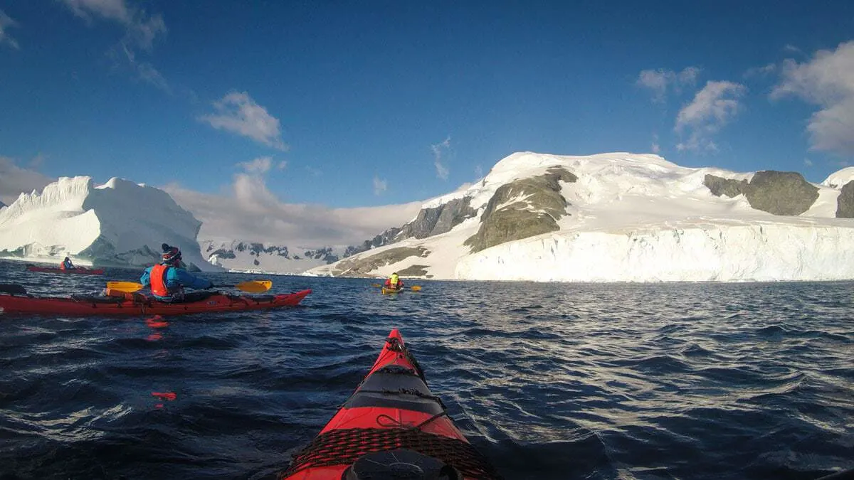 Kayaking in Antarctica amongst ice bergs and sea ice is an experience of a lifetime.