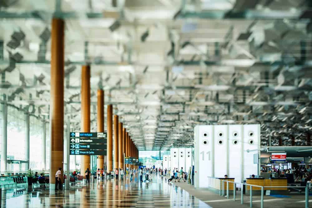 Airport departure area scene- Best luggage locks