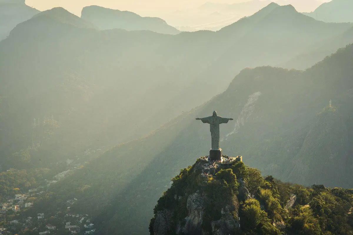 Iconic Christ the redeemer statue in Brazil. 