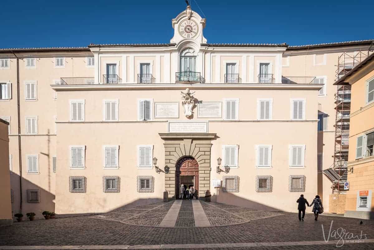 Gate of Pontifical Villas in the city of Castel Gandolfo. 