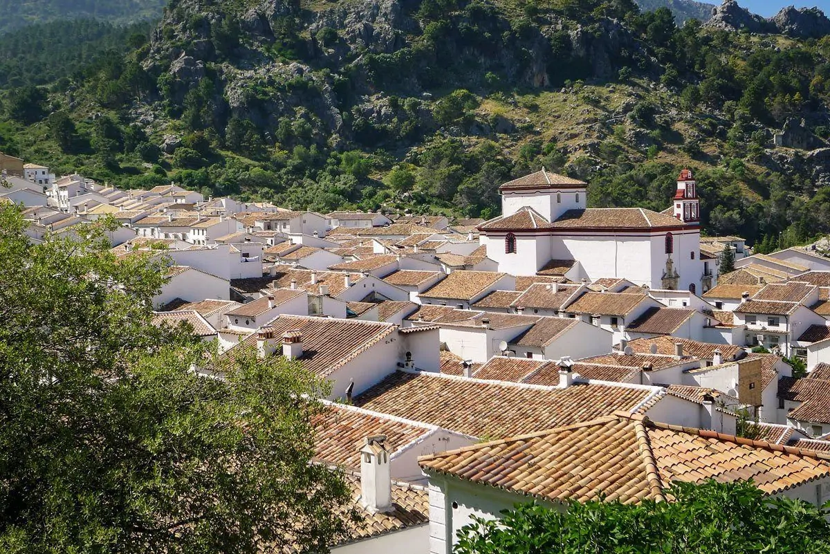 Grazalema Spain one of the Pueblos Blancos villages between Seville and Ronda, these are the most amazing white washed villages of Andalusia