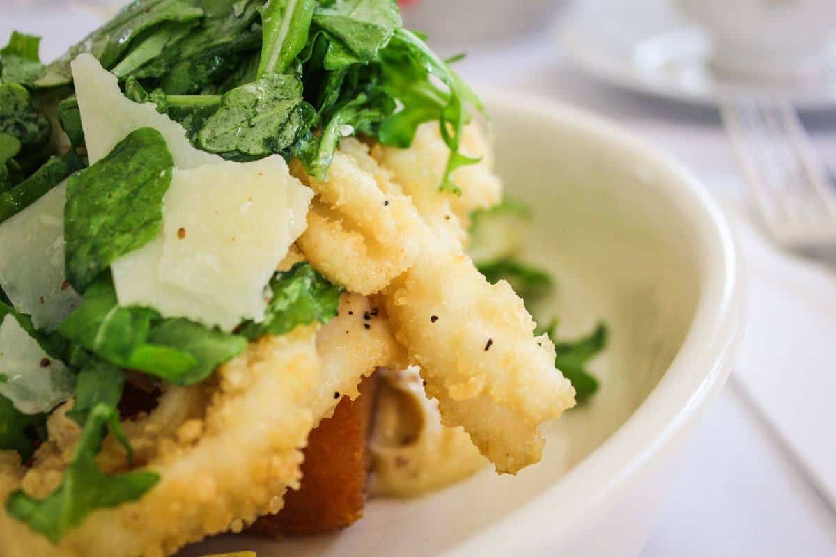 Crumbed squid with shaved parmesan, the best Tapas in Seville