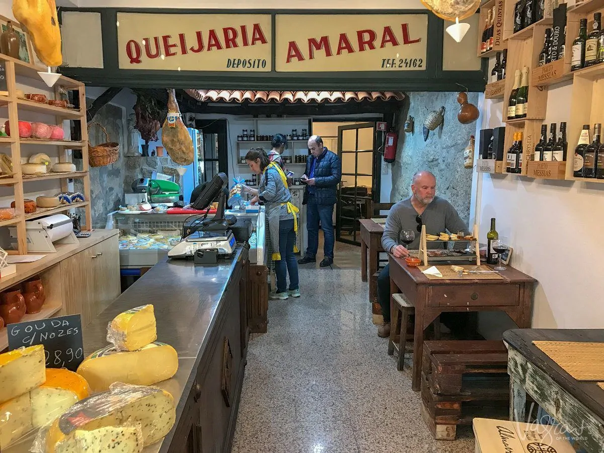 The interior of Queijaria Amaral, Porto's oldest cheese shop.