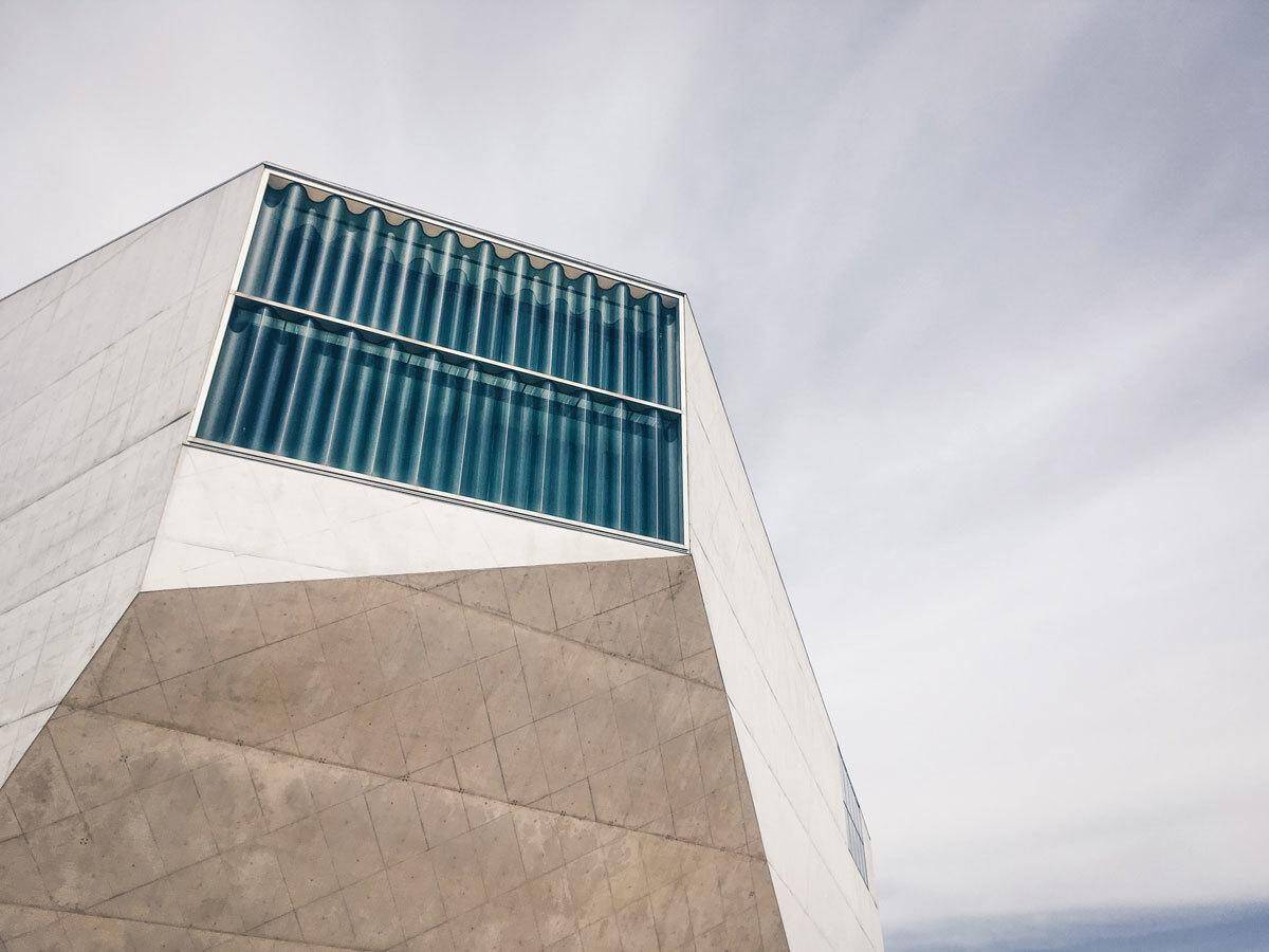 The modern Casa Da Musica building in Porto. 