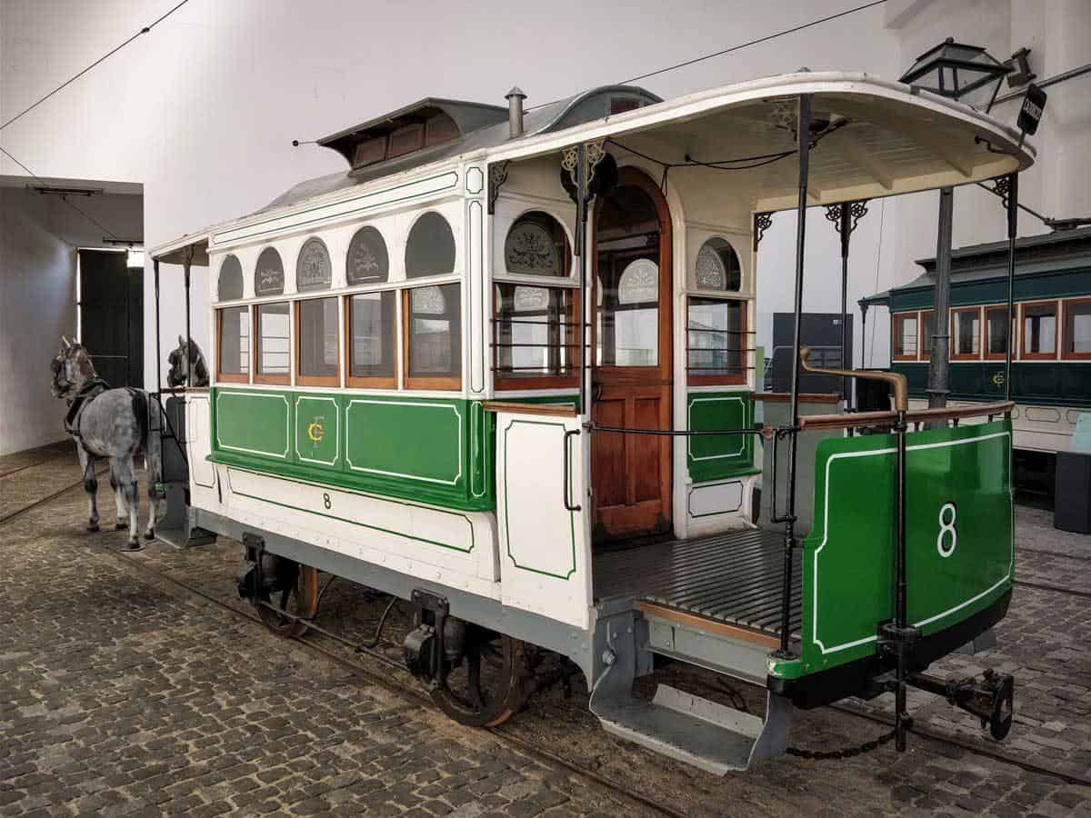 Horse drawn tram at the porto tram museum