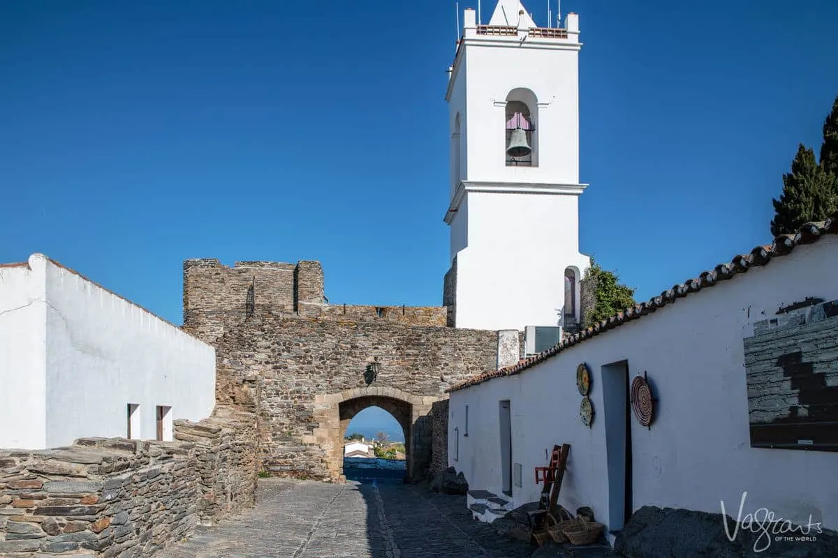 Looking out the gates of the walled city of Mosaraz in Portugal. 