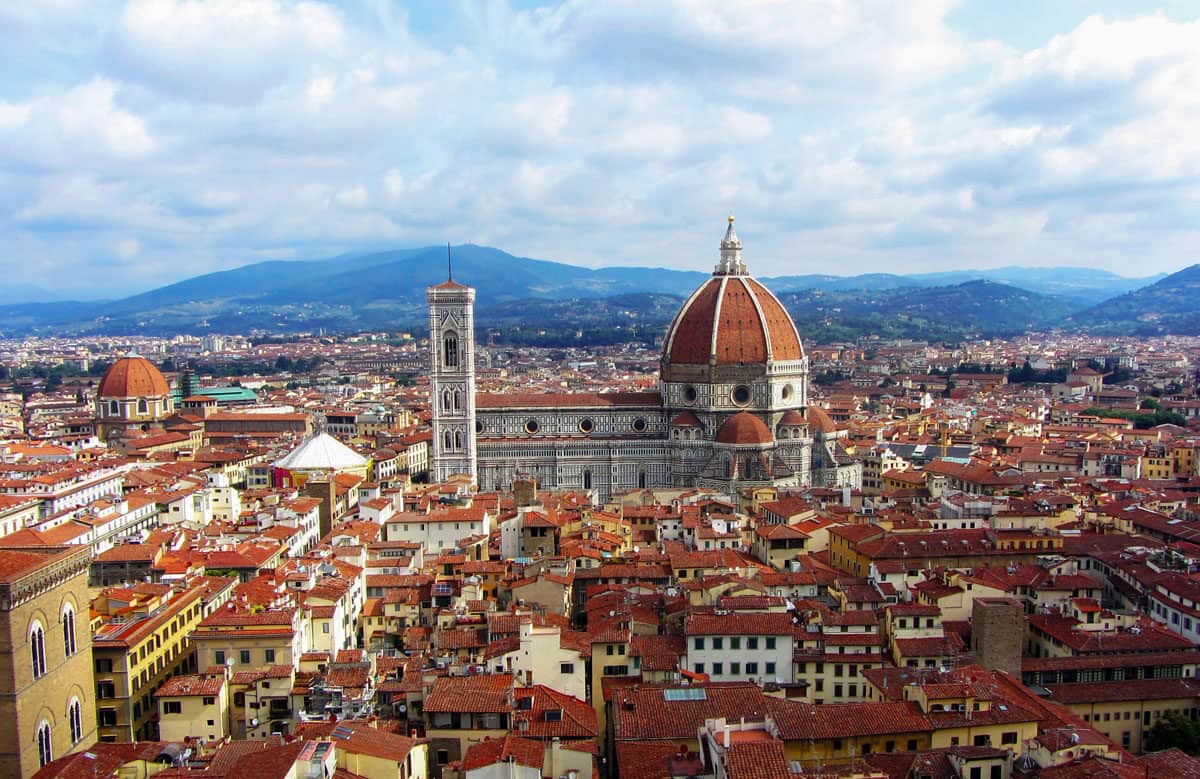 Aerial view of Florence, Italy the perfect destination for Spring in Europe.