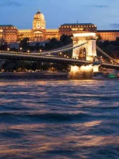 budapest bridge and parliament building at night