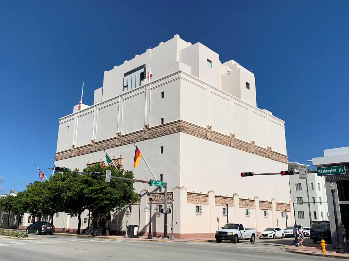 The Wolfsonian Museum from the outside on a sunny day. Friday nights there is free entry and entertainment.