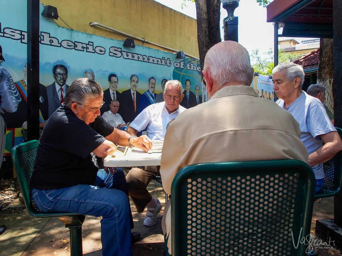Men playing dominoes in Little Havana Miami