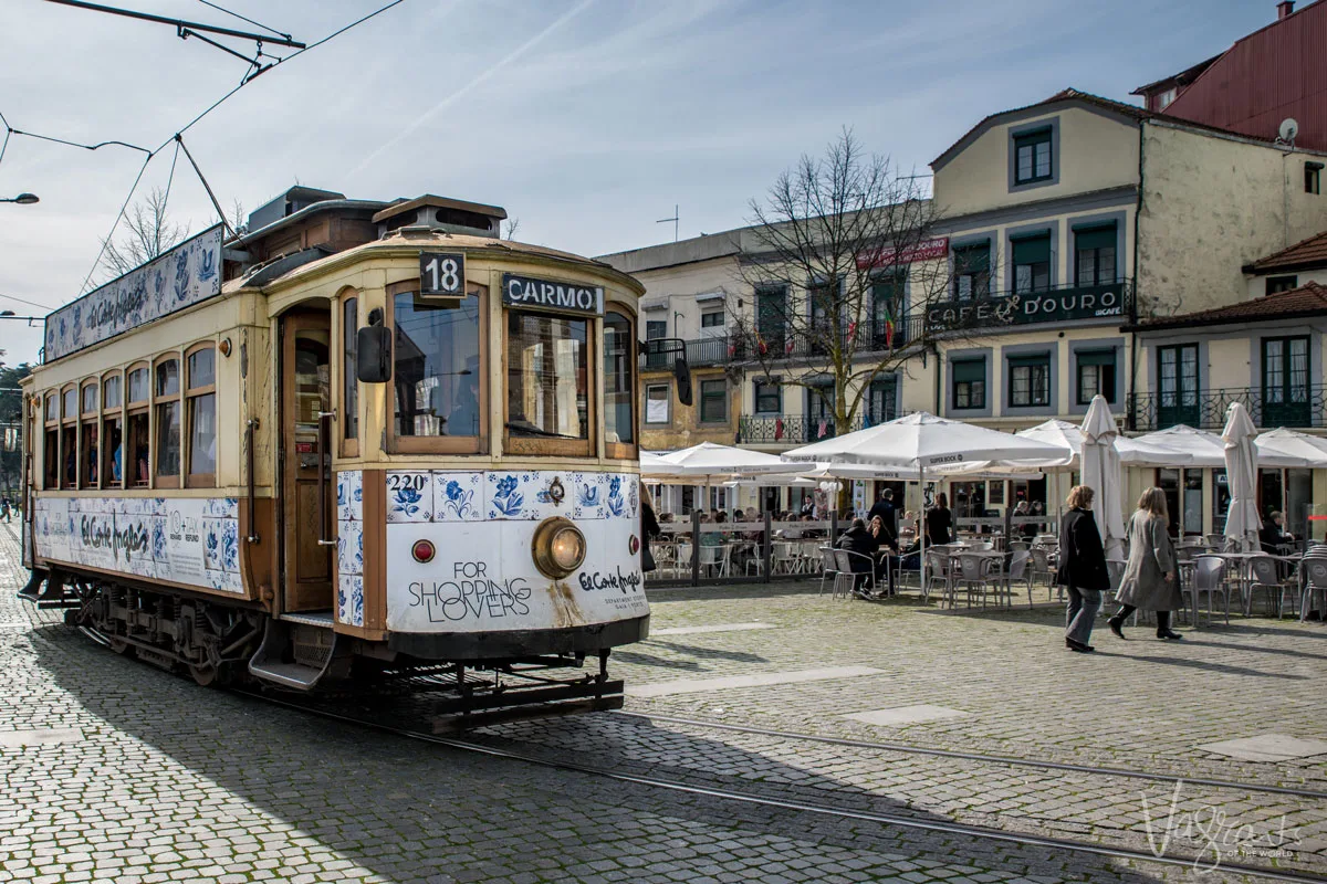 The old trams of Porto are part of the cities charm.