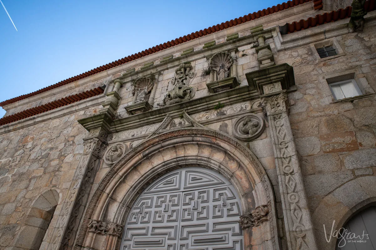Exterior stone work of Igreja de Santa Clara in Porto